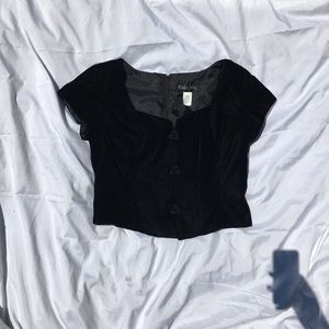 Corset Top. Cropped, sweetheart neckline.
